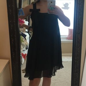 Robbie Bee black sleeveless dress chiffon